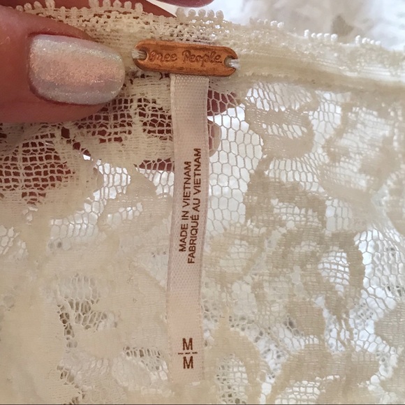 Free People Sheer Scallop Lace Top - Picture 2 of 7